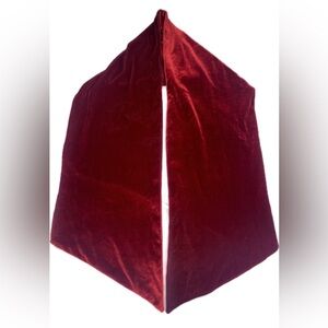 Luxurious Red Velour Scarf